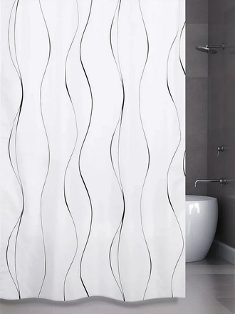Bath Plus Штора д/в 180х180 Waves on white ch17059