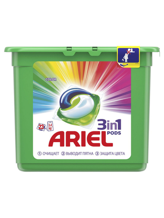 Ariel Гель в растворимых капсулах Liquid Capsules Color 23X288г
