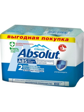 Absolut Твердое мыло Absolut ABS ультразащита, 300 г