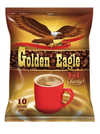 Golden Eagle Растворимый кофейный напиток 3 в 1 (20грх10саше) 3шт
