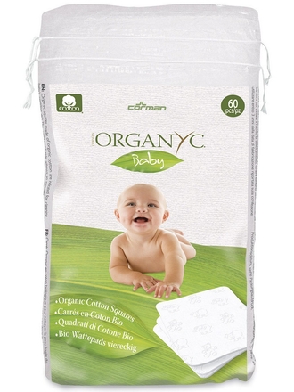 ORGANYC Детские ватные подушечки из органического хлопка, 60 шт