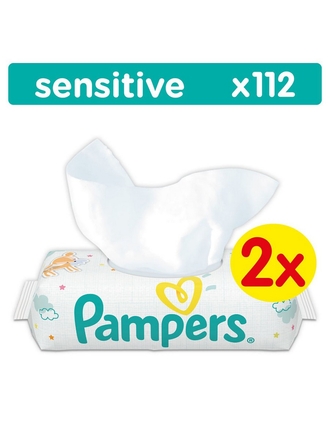 Pampers Влажные салфетки Sensitive, 112 шт