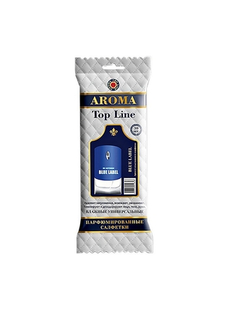 AROMA TOP LINE Салфетки TOP LINE влажные парфюмированные Blue Label №11 30шт