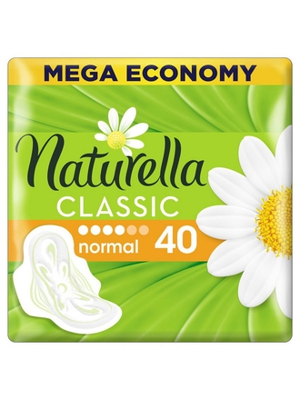NATURELLA Гигиенические прокладки с крылышками, ароматизированные, Camomile Normal, 40шт