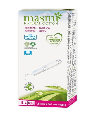 Masmi Гигиенические тампоны Mini из органического хлопка с аппликатором 18шт