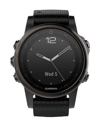 GARMIN Умные часы Fenix 5S Sapphire черные с черным ремешком
