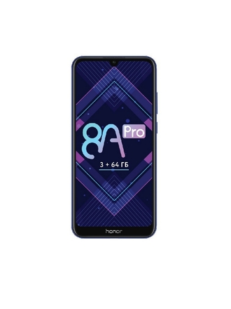 Honor Смартфон 8A Pro: 6,09 720x1560/IPS MediaTek MT6765 3Gb/64Gb 13Mp/8Mp 3020mAh
