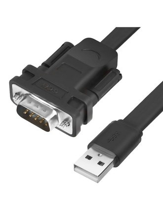 GCR Конвертер-переходник 20m плоский, 28/26 AWG, USB 20 AMDB9 RS-232 PRO, чипсет PL2303RA, GCR
