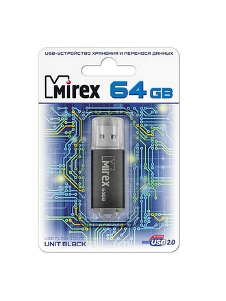 Mirex Флэш-накопитель USB 64 Гб Mirex UNIT BLACK 13600-FMUUND64