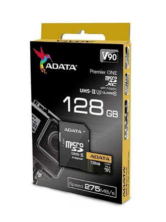 A-Data Карта памяти microSDXC с адаптером Premier One 128Gb, Class 10, UHS-II