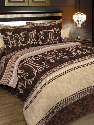 Letto Комплект постельного белья, евро, бязь, пододеяльник на молнии