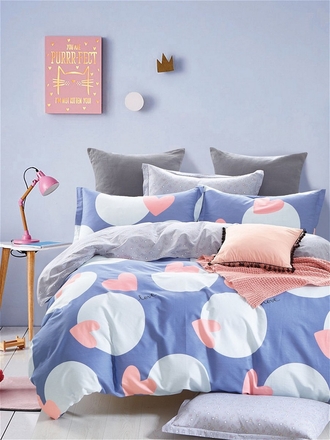 1st Home Постельное белье Satin на молниях Евро Размер