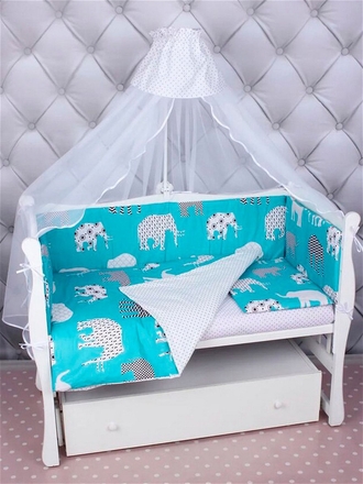 AmaroBaby Бортик в кроватку на молнии (4 подушки-бортика)