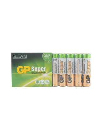 GP Батарейки 24A Super Alkaline ААА 30 шт
