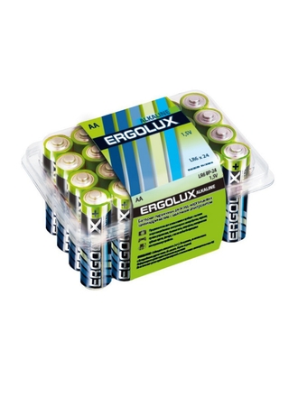 Ergolux Батарейки LR6BP-24, АА, 24шт