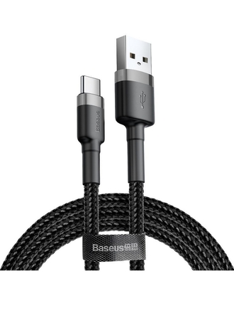 BASEUS Кабель USB-Type-C Baseus Cafule CATKLF-CG1 Gray/Black 2m