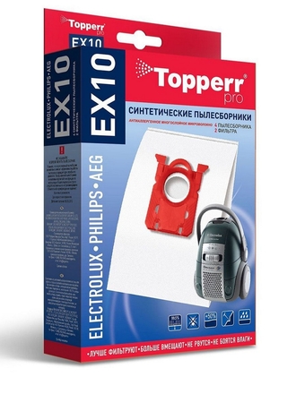 TOPPERR Фильтры для пылесосов Electrolux, Philips, AEG, 4 шт