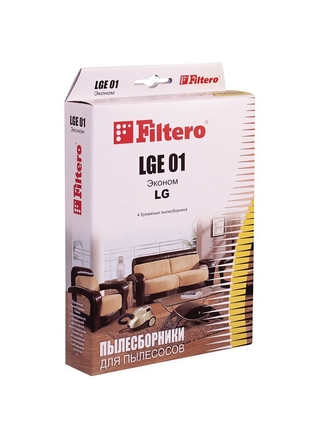 Filtero Filtero LGE 01 Эконом, 4 шт, мешки-пылесборники для LG, бумажные