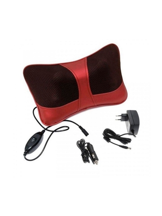 FITSTUDIO Массажная роликовая подушка с ИК-прогревом Massager Pillow FITSTUDIO (2 режима, красная)