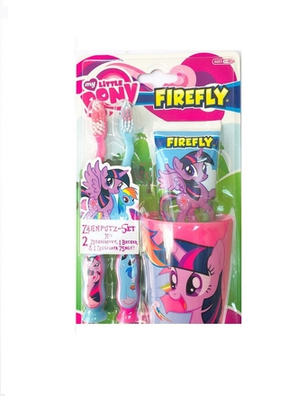 DRFRESH My little Pony Набор дентальный: 2 мягкие зубные щетки, зубная паста 75мл, стаканчикДетям с 3-х лет