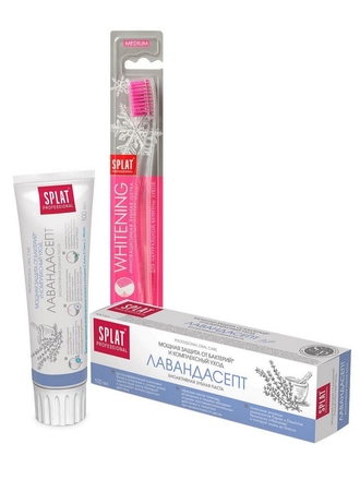 SPLAT Зубная паста ЛАВАНДАСЕПТ и зубная щетка WHITENING Medium Средняя жесткость