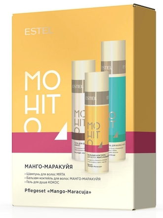 ESTEL PROFESSIONAL Универсальный набор MOHITO для волос и тела манго-маракуйя 250200200 мл