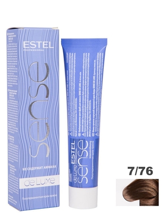 ESTEL PROFESSIONAL Крем-краска 7/76 SENSE DE LUXE для окрашивания волос русый коричнево-фиолетовый 60 мл