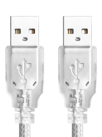 Greenconnect Кабель PROF USB20, AM/AM,10m, прозрачный, экран, армированный, морозостойкий