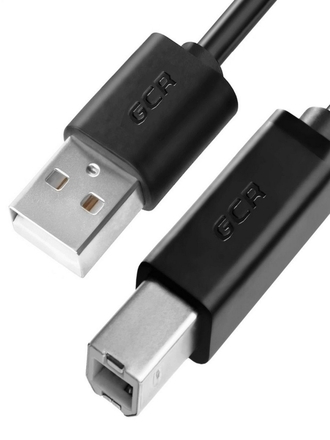Greenconnect Кабель USB 20 AM/BM, 15m, черный, экран, армированный, морозостойкий