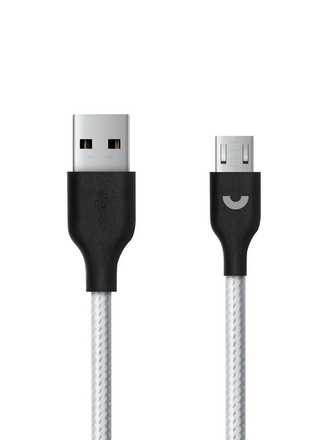 Deppa Дата-кабель USB - USB Type-C, нейлон, 12м, серебро, Prime Line