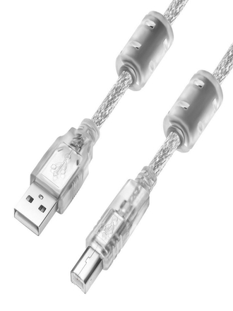 Greenconnect Кабель 18m USB 20, AM/BM, прозрачный, позолоченные коннекторы, экран, армированный, морозостойкий