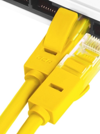 Greenconnect Патч-корд прямой UTP кат6, RJ45, 20m, желтый, позолоченные контакты, литой, ethernet high speed