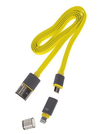Красный куб Кабель 2-в-1 (USB - micro USB/lightning), 1м