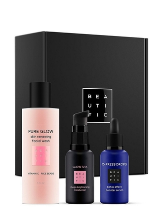 Подарочный набор для молодости кожи Age Delay Set:гель-скраб, сыворотка-бустер и SPA-крем BEAUTIFIC
