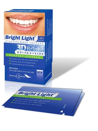 Отбеливающие полоски для чувствительных зубов 3D Bright Perfect Effects дневной уход Bright Light