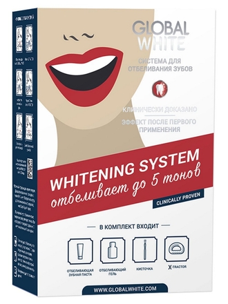 Система для интенсивного отбеливания зубов GLOBAL WHITE