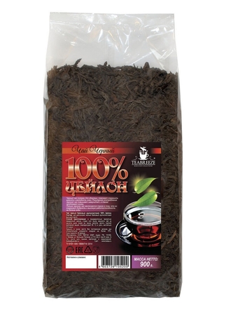 Чай 100% Цейлон черный байховый крупнолистовой, 900 г. TEABREEZE