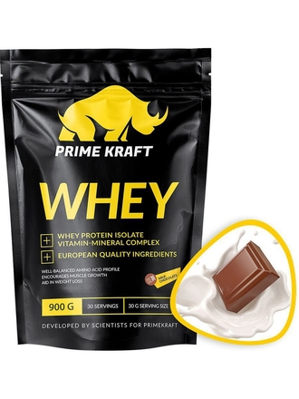 Протеин WHEY с витаминами и минералами (молочный шоколад) 900 гр. Prime Kraft