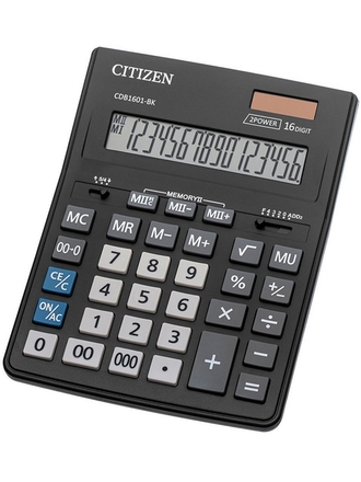 Калькулятор настольный Citizen Business Line CDB1401-BK, 16 разрядный, 157*200*35мм, черный CITIZEN
