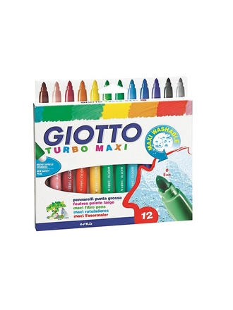 GIOTTO TURBO MAXI 12 цв. Фломастеры утолщенные. Fila.