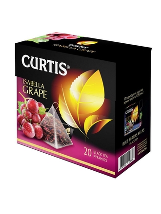 Чай черный с ароматом винограда Isabella Grape, в пирамидках 20 шт Curtis