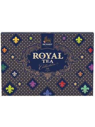 Подарочный набор 15 вкусов изысканного чая и чай в пакетиках Royal Tea Collection, 120 сашет Richard