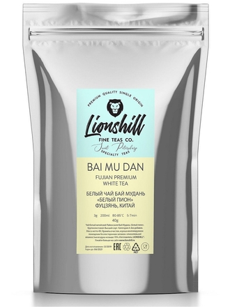 Бай Му Дань Белый Пион белый китайский чай 40г. LIONSHILL