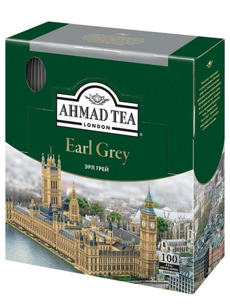 Чай Эрл Грей, черный, пакетики в конвертах из фольги, 100х2г Ahmad Tea
