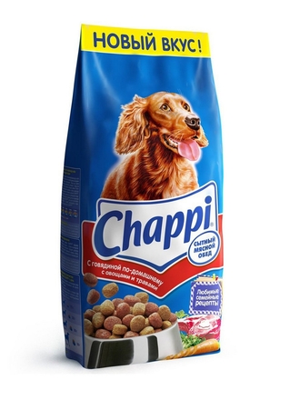 Сухой корм для собак Chappi Сытный мясной обед, Говядина по-домашнему с овощами и травами, 15кг Chappi