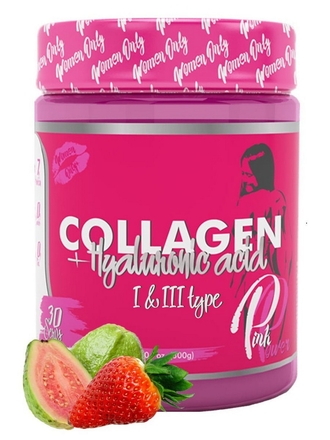 Коллаген/Гиалуроновая кислота Collagen Hyaluronic acid, 300 г, Клубника-Гуава PinkPower