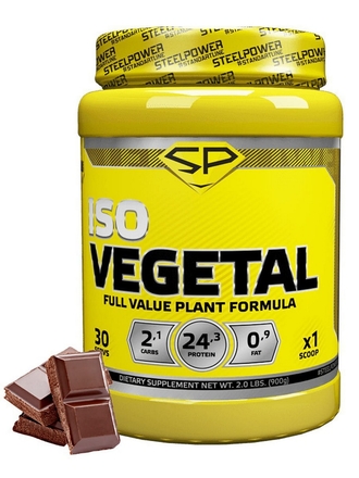 Соевый протеин Iso Vegetal, 900 г, Классический шоколад SteelPower Nutrition