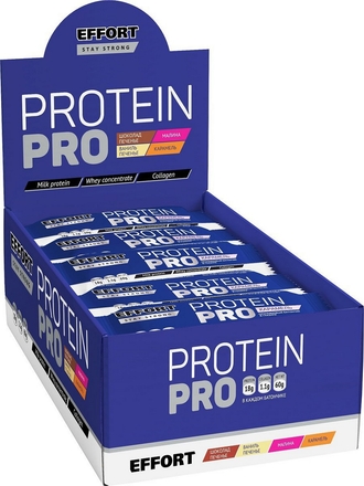 Батончик протеиновый protein карамель, 60 гр. (16 шт) EFFORT