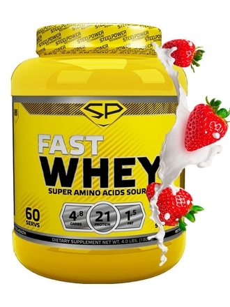 Сывороточный протеин Fast Whey, 1800 г, Клубника со сливками SteelPower Nutrition