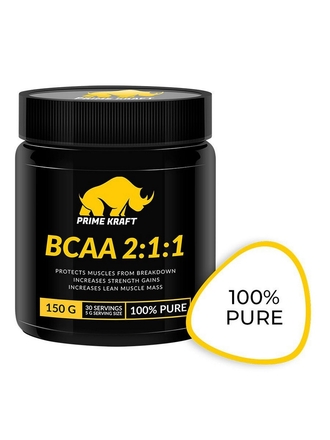 Напиток сухой BCAA 2:1:1, коктейль фруктово-ягодный, чистый, 150 г Prime Kraft